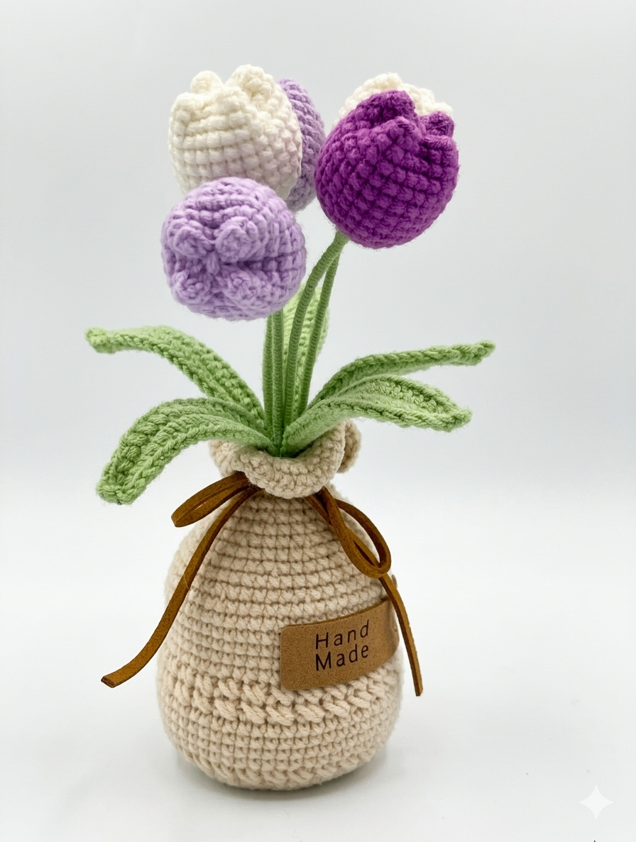Handcrafted crochet bouquet