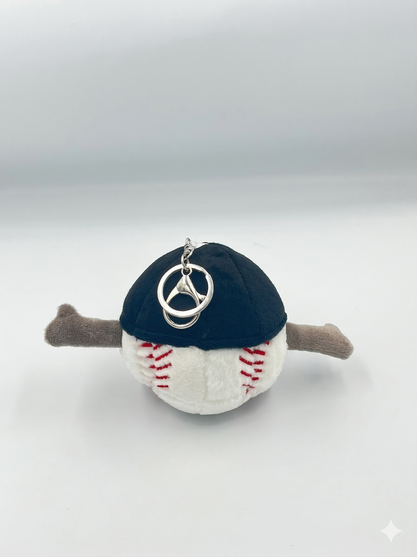 Baseball plush keyring