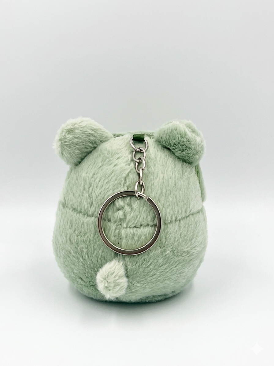 Hooded Penguin Plush Keychain