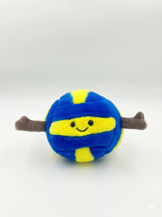 Volleyball plush keyring