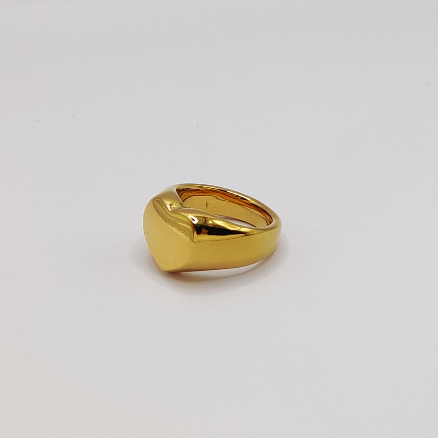 18K plated Thick Heart Ring