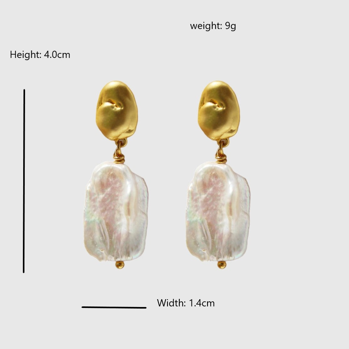 Deluxe Baroque Pearl Earrings Drop