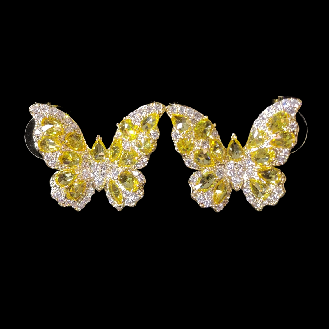 Yellow Graceful Butterfly Earrings