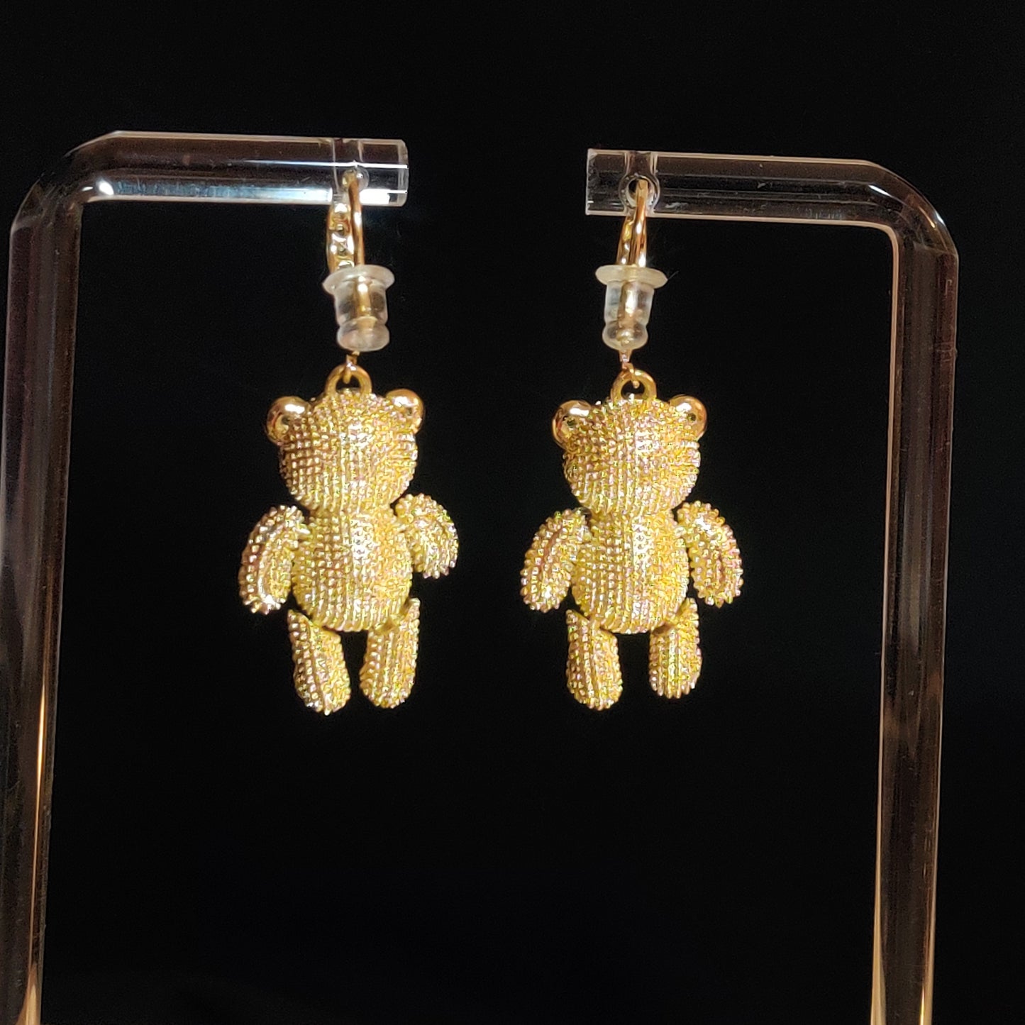 Deluxe Teddy Bear Drop Earrings