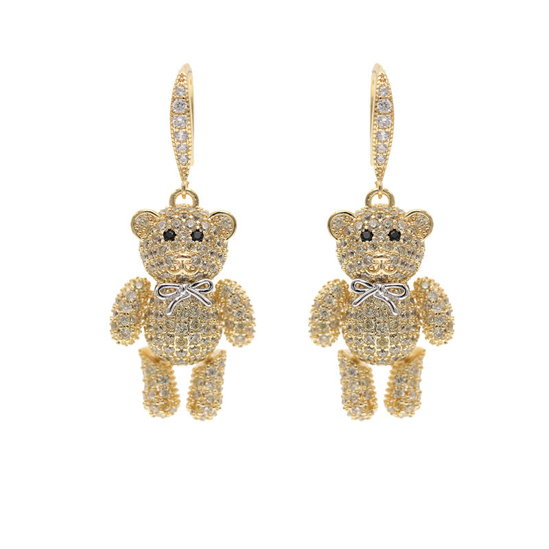 Deluxe Teddy Bear Drop Earrings