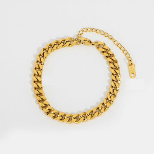 18K plated 0.62cm Thick Twisted Bracelet