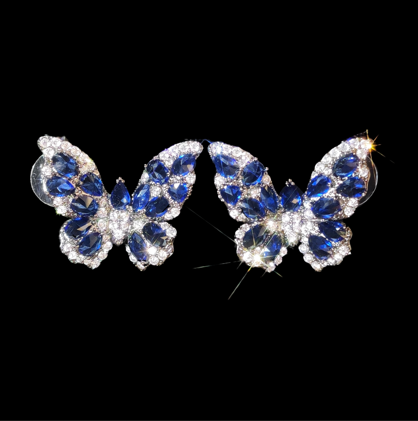 Blue Graceful Butterfly Earrings