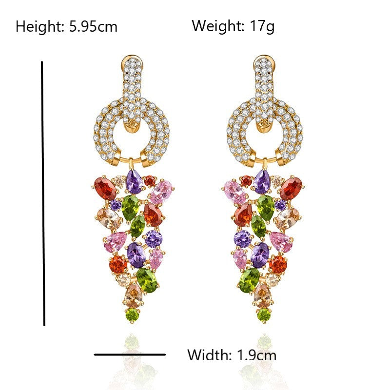 Olivia's Rainbow Leaf Drop Earrings