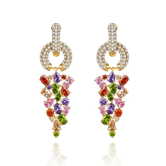 Olivia's Rainbow Leaf Drop Earrings