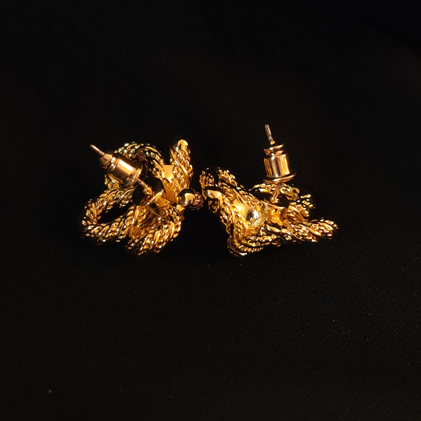 18K plated Twisted Flower Earrings