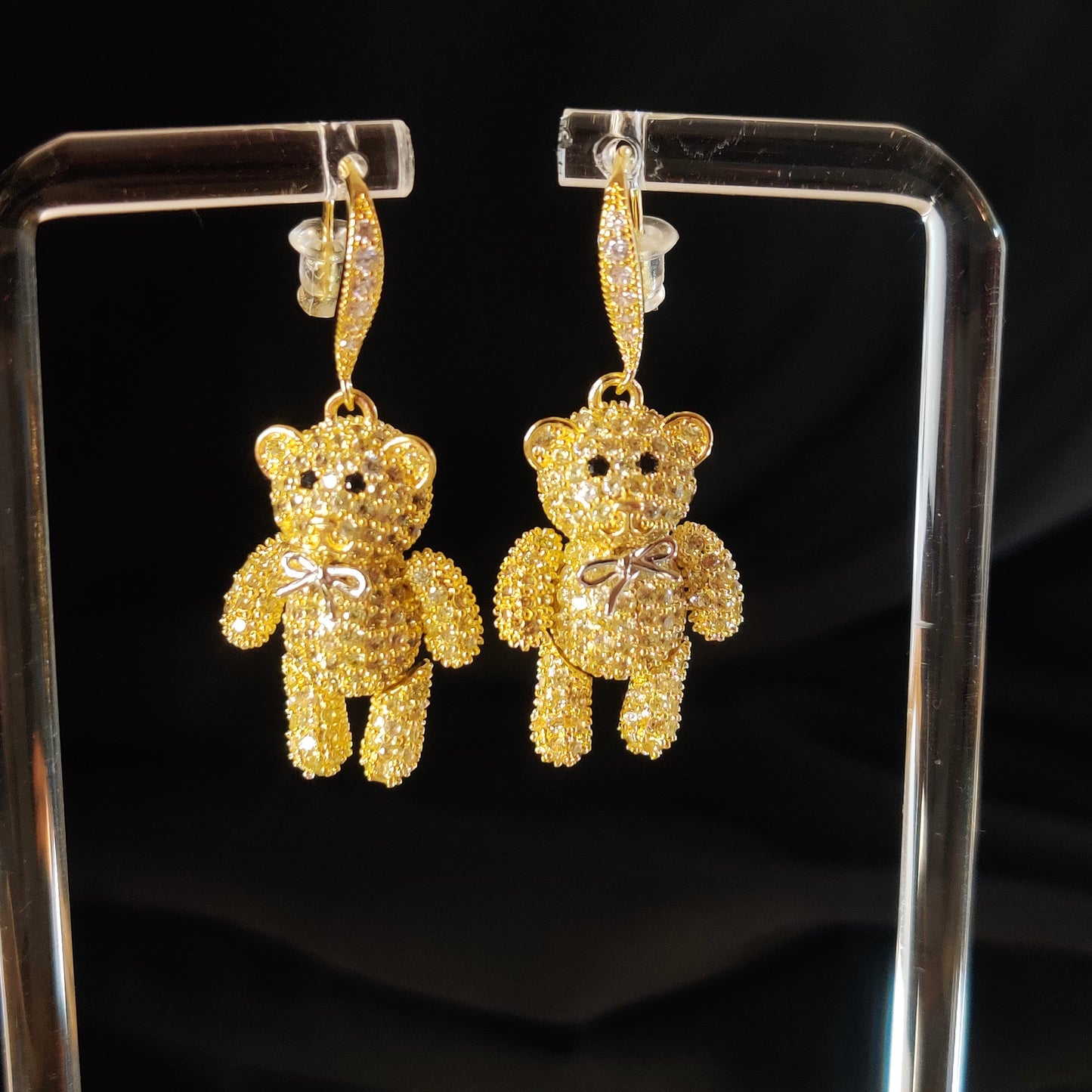 Deluxe Teddy Bear Drop Earrings