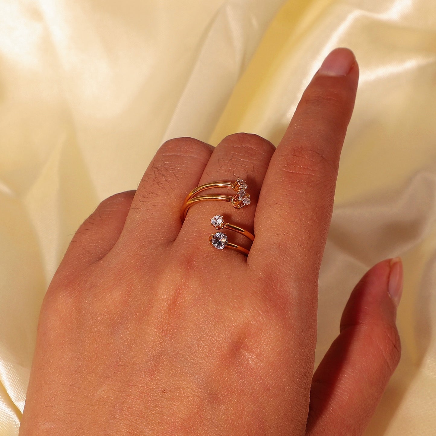 18K plated Graceful Star Ring