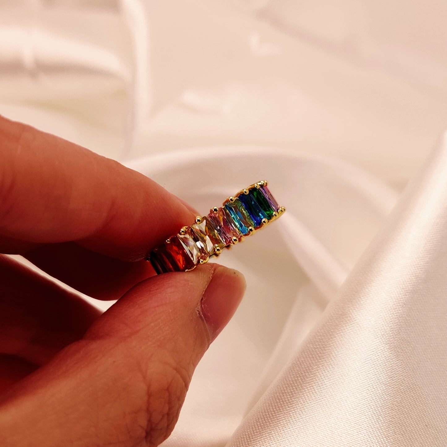 Olivia's Straight Rainbow Ring