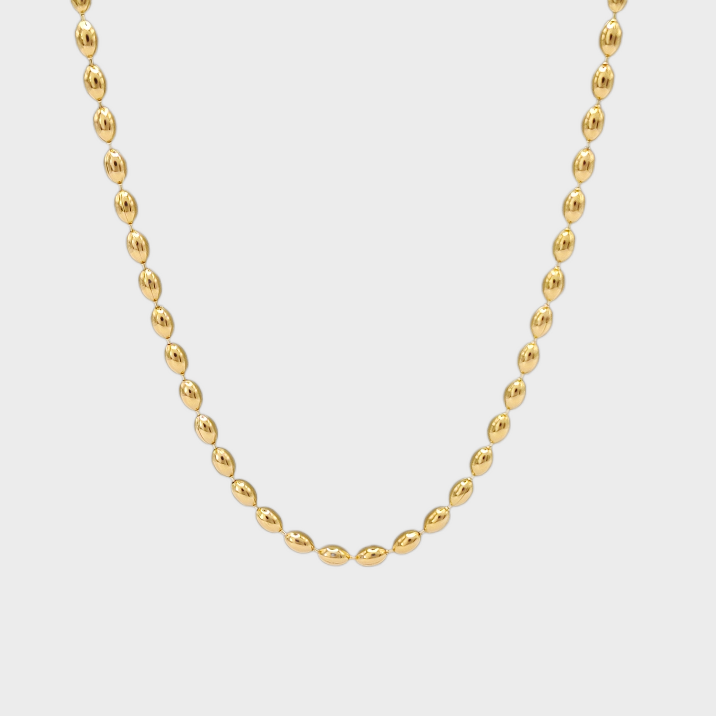 18K plated 0.4cm Golden Beans Necklace