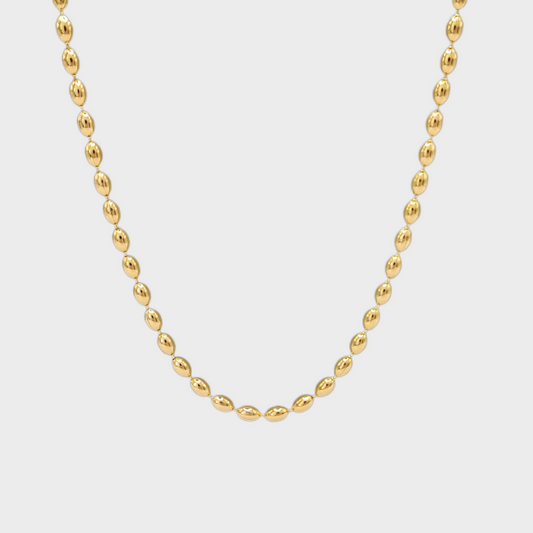 18K plated 0.4cm Golden Beans Necklace