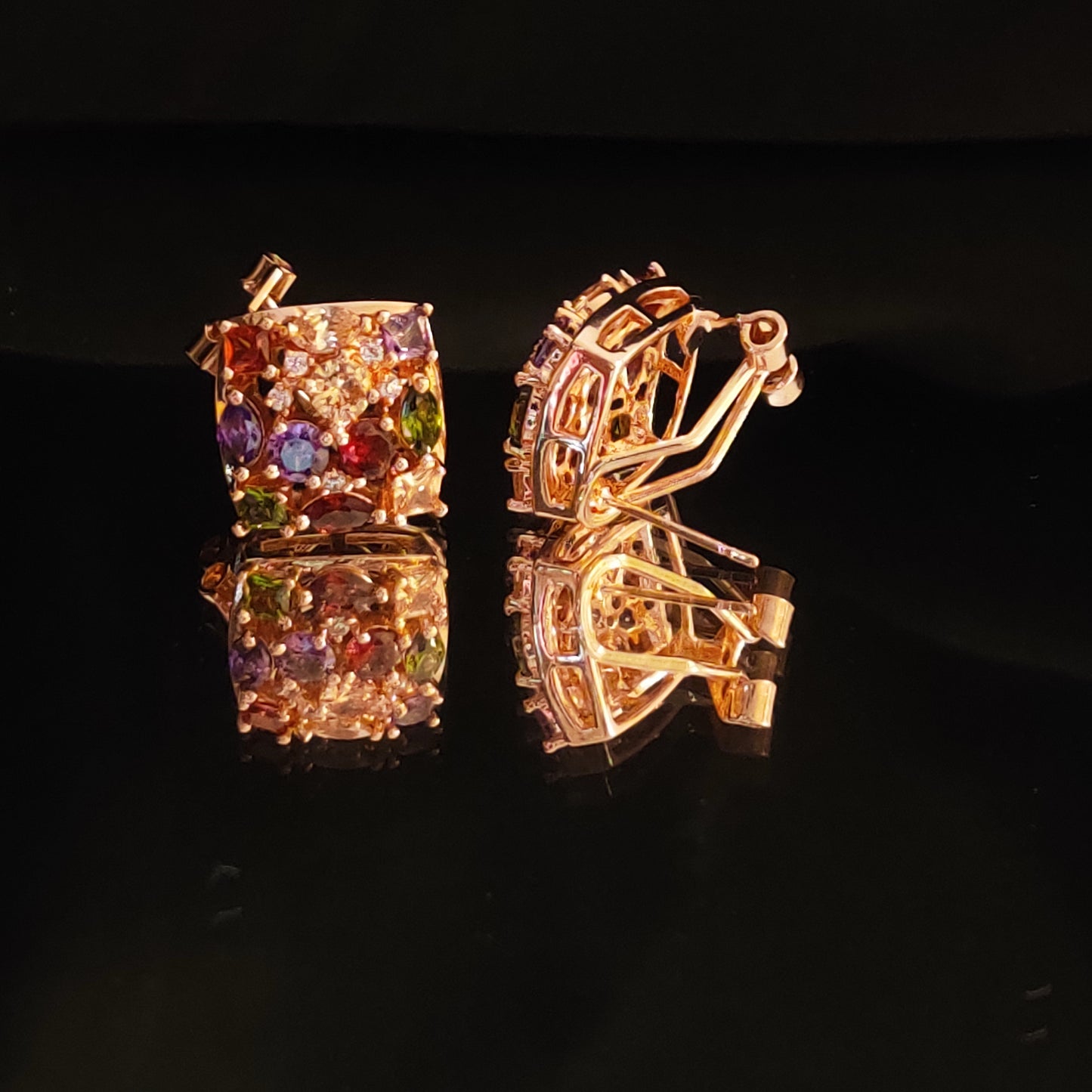 Olivia's Square Rainbow Earrings