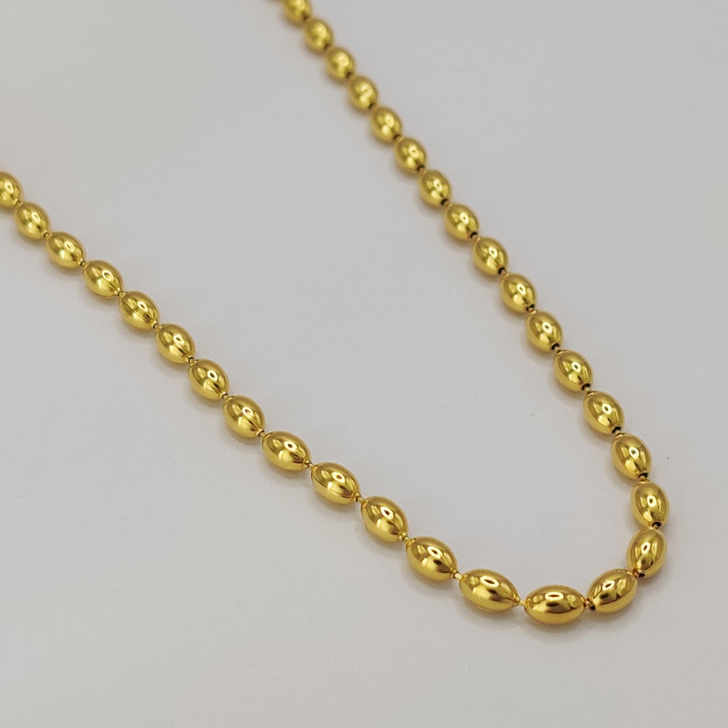 18K plated 0.4cm Golden Beans Necklace