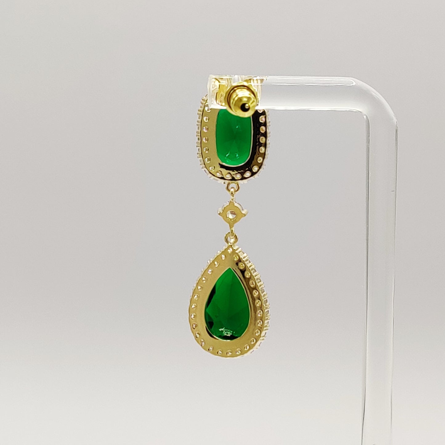 Green Banquet Drop Earrings