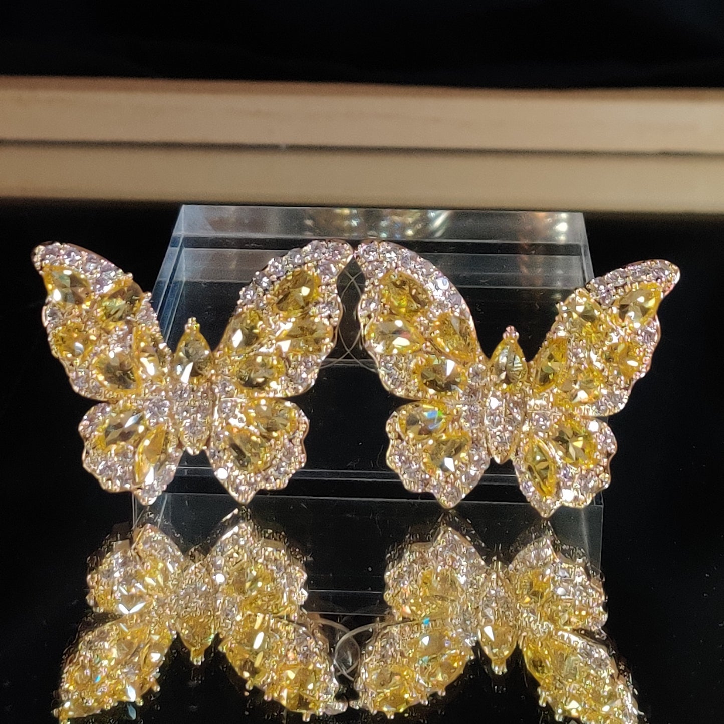 Yellow Graceful Butterfly Earrings