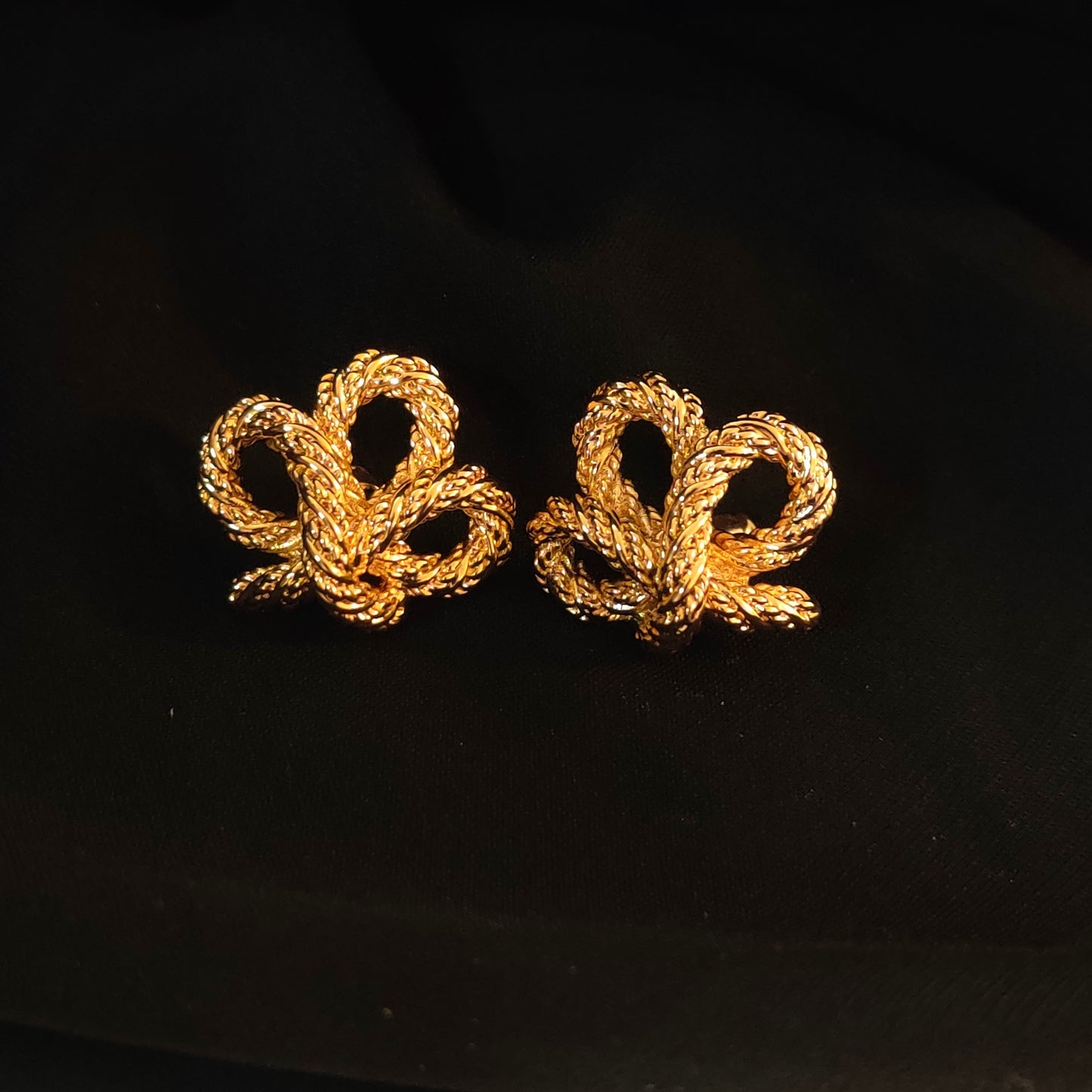 18K plated Twisted Flower Earrings