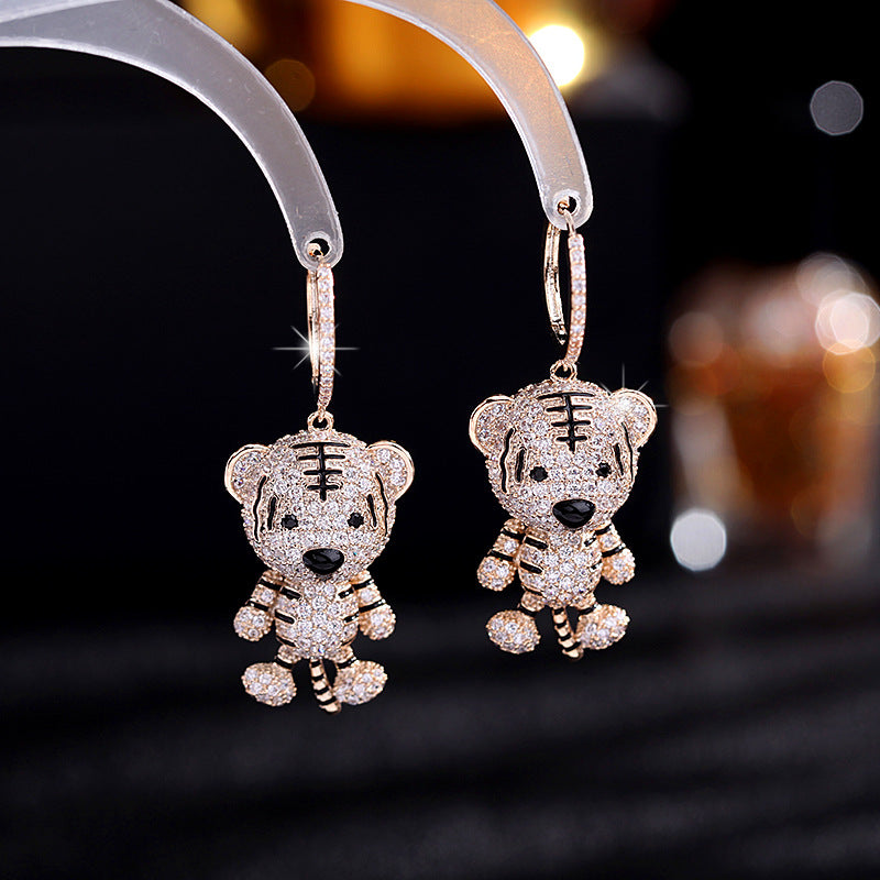 Deluxe Tiger Drop Earrings