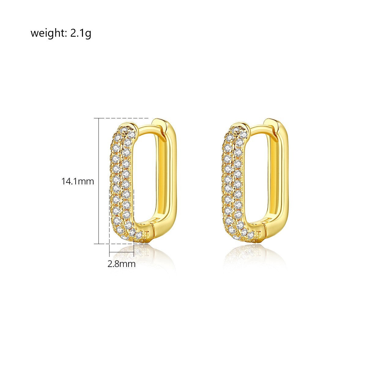 18K plated Huggie Earrings