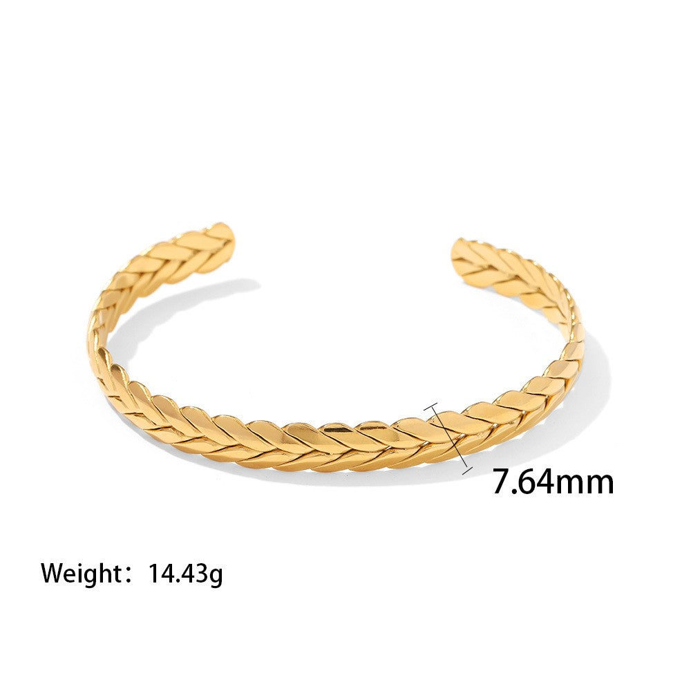 18K plated Leave Bracelet