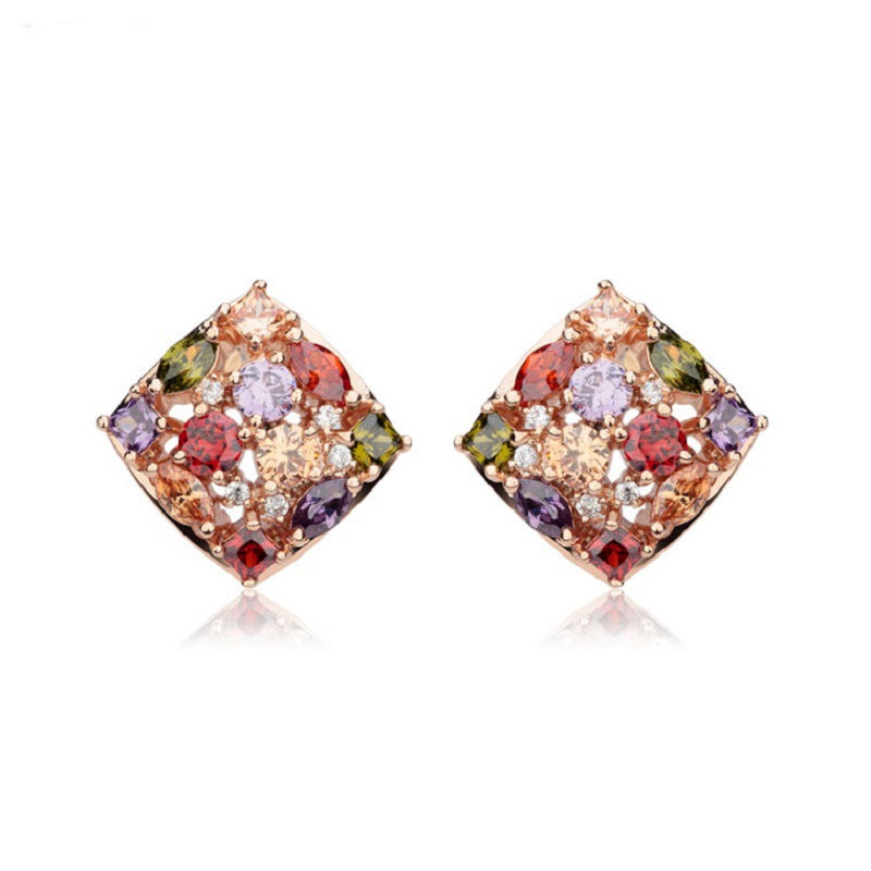 Olivia's Square Rainbow Earrings