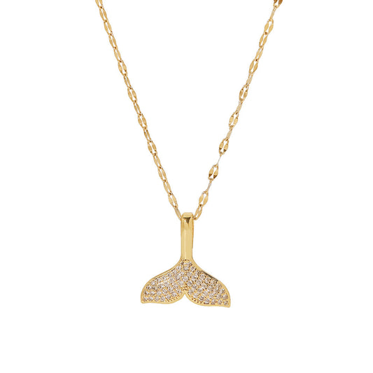 18K plated Mermaid Pendant Necklace