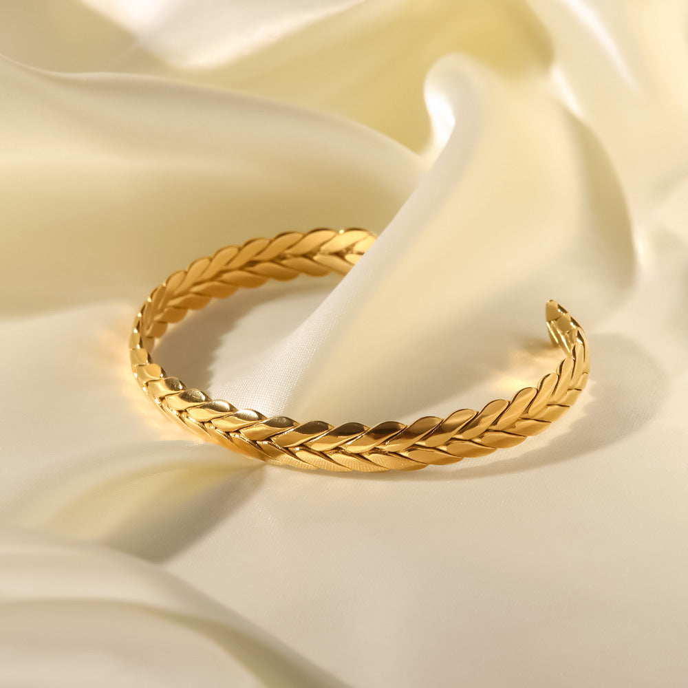 18K plated Leave Bracelet