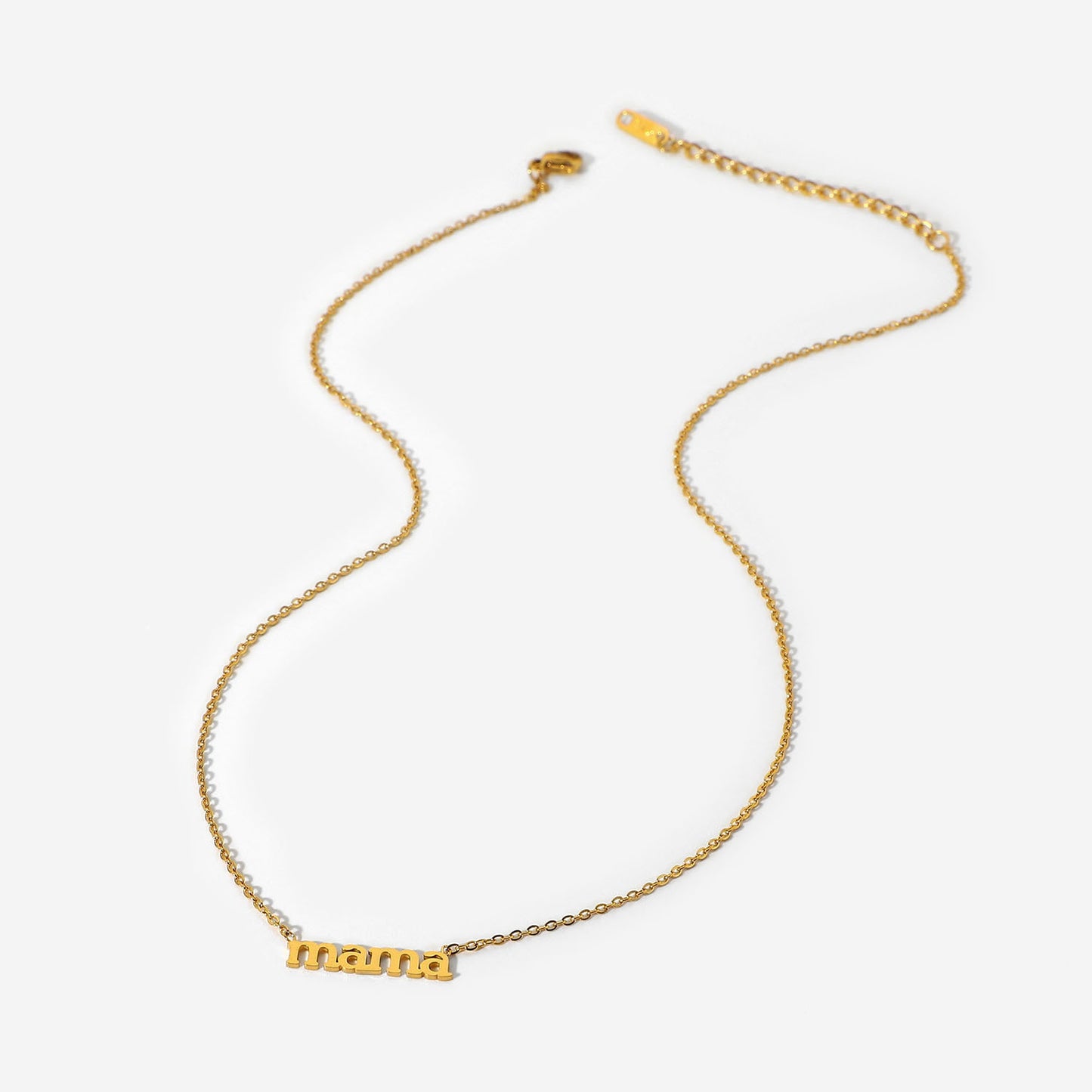 18K plated Mama Nameplate Necklace