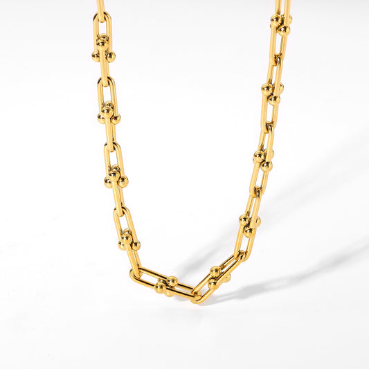 18K plated Clip Chained Necklace