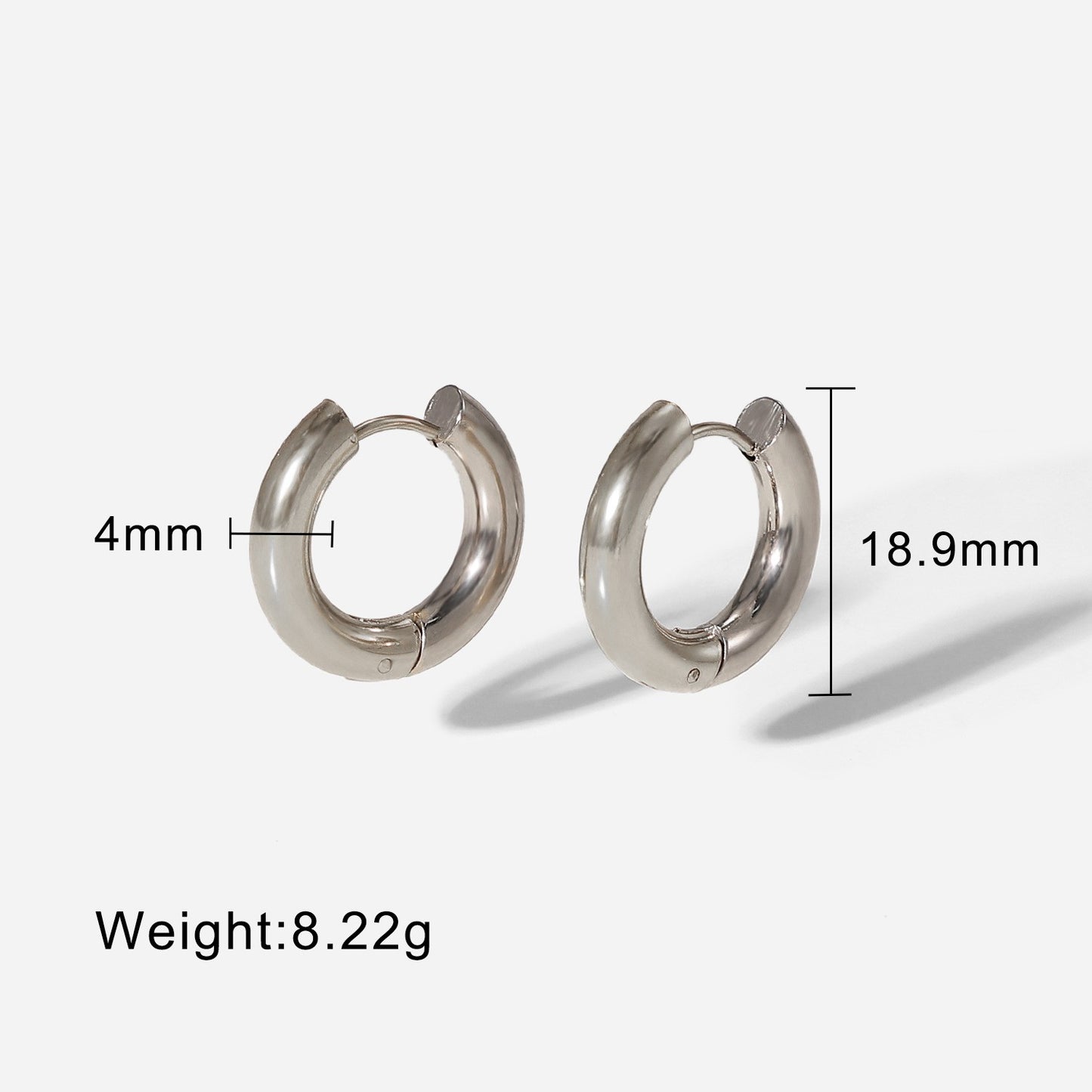 plated Huggie Earrings 18K/925 Sliver