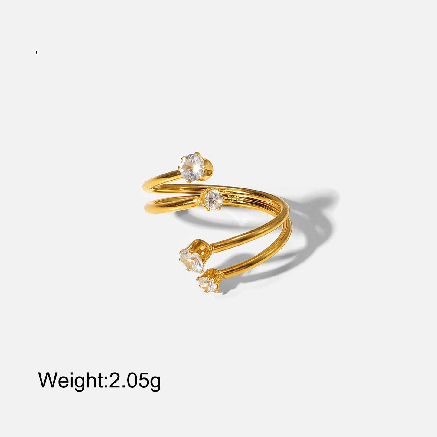 18K plated Graceful Star Ring