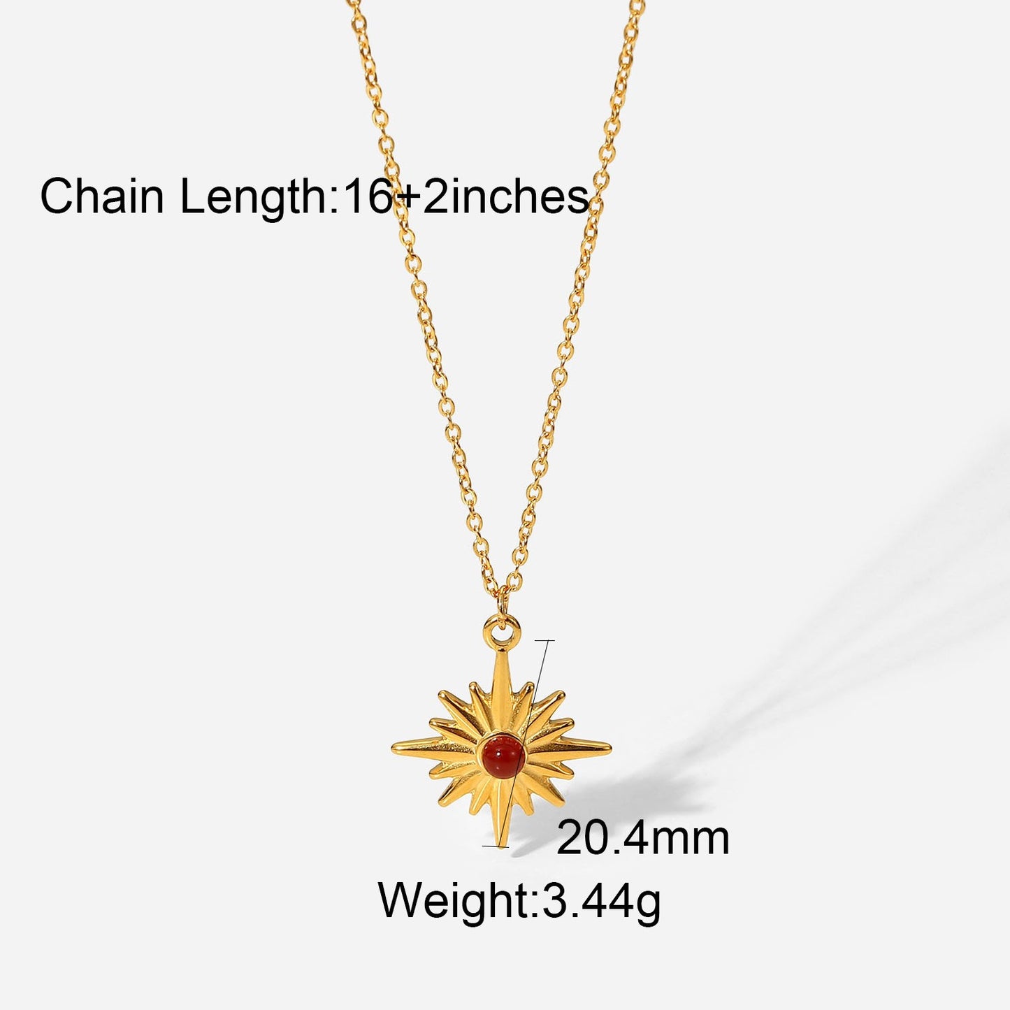 Red Sunflower Pendant Necklace