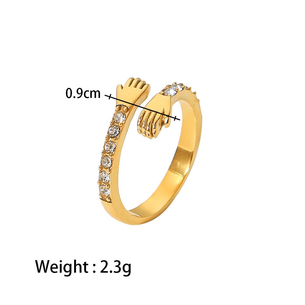 18K plated Hug Ring