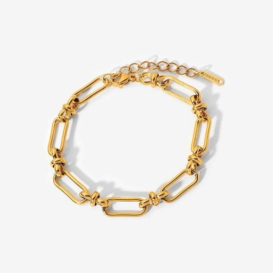 18K plated Clip Twisted Bracelet