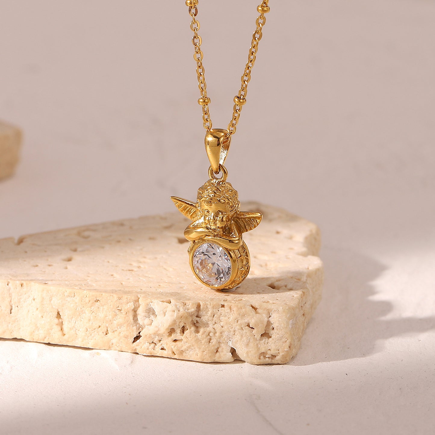 18K plated Angel Hug Necklace