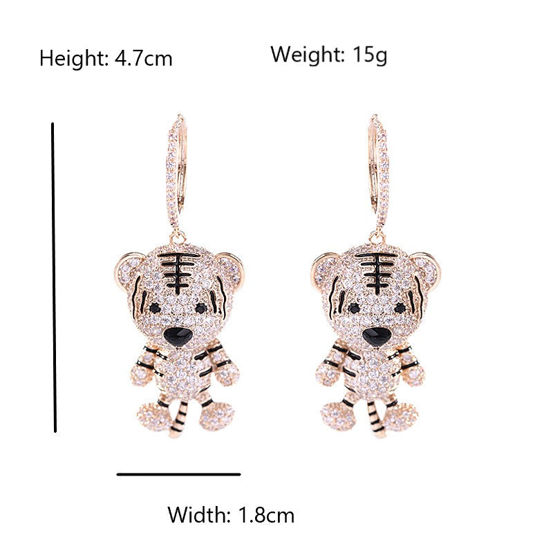 Deluxe Tiger Drop Earrings