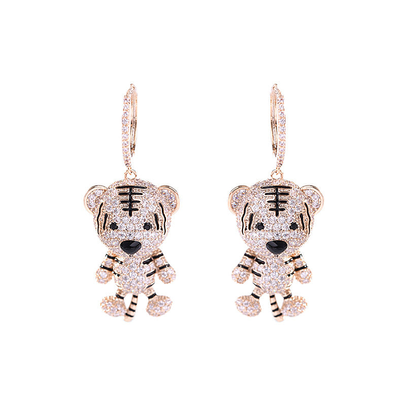 Deluxe Tiger Drop Earrings