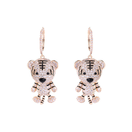 Deluxe Tiger Drop Earrings