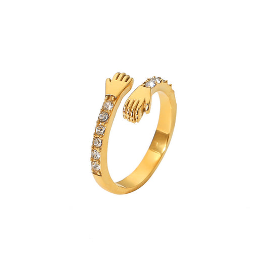 18K plated Hug Ring