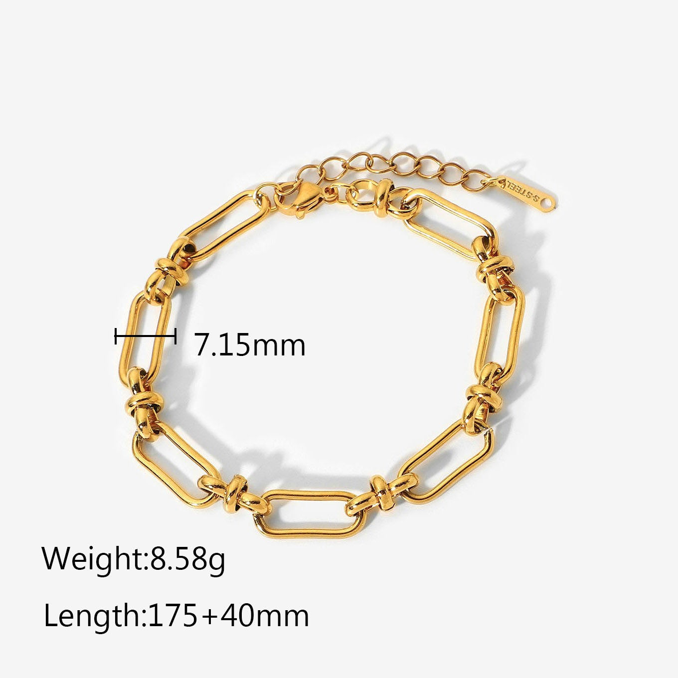 18K plated Clip Twisted Bracelet