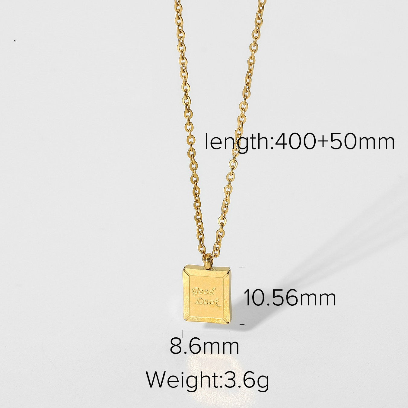 18K plated Good Luck Pendant Necklace