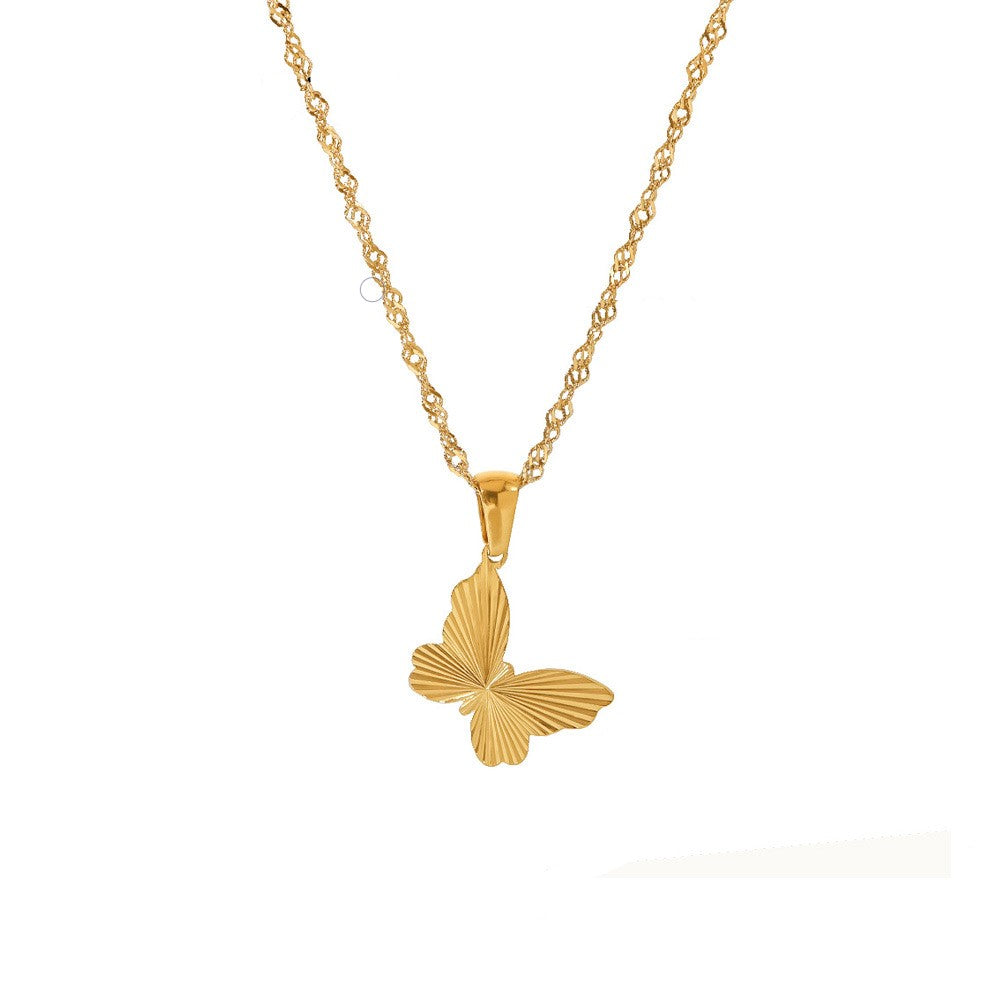 18K plated Flying Butterfly Necklace