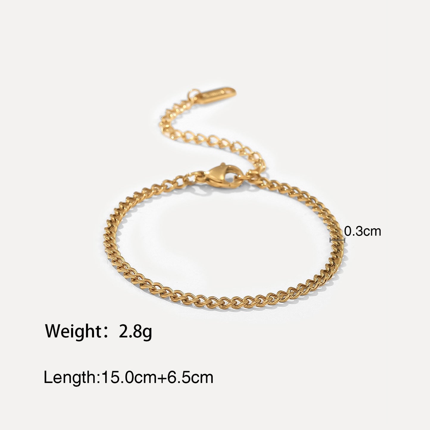 18K plated Thin Twisted Bracelet