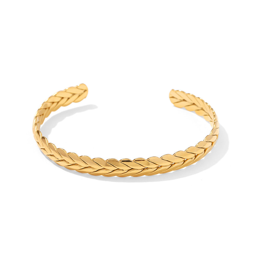 18K plated Leave Bracelet