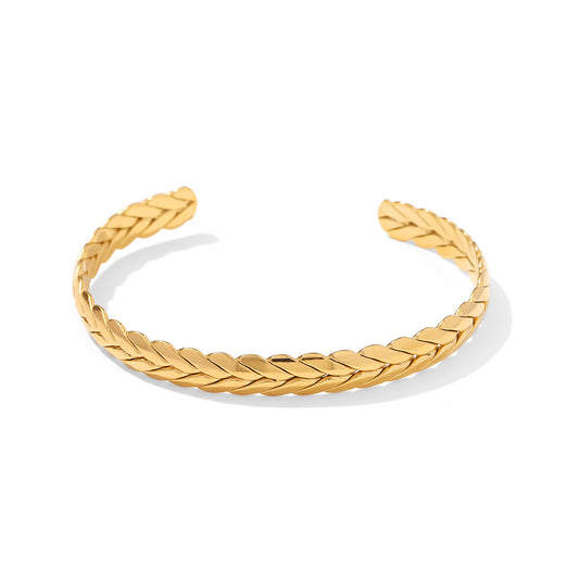 18K plated Leave Bracelet