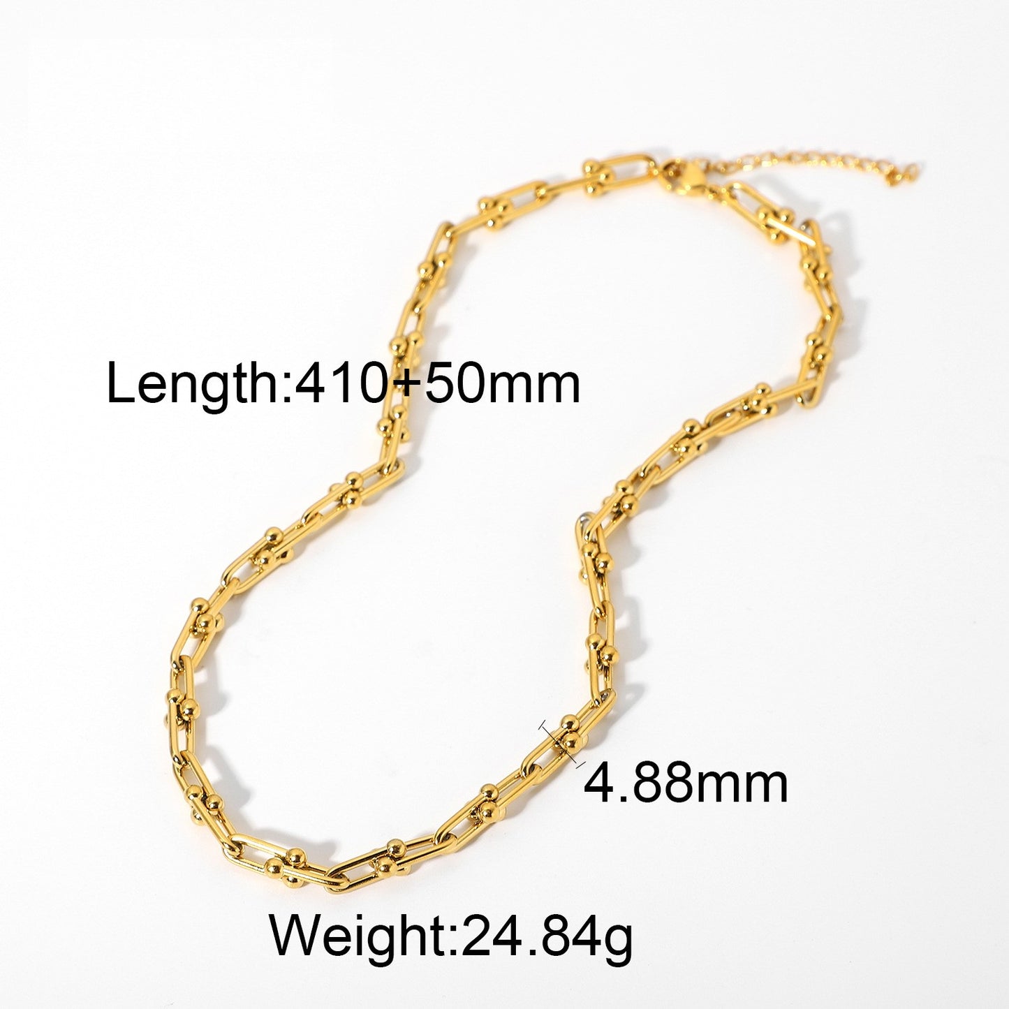 18K plated Clip Chained Necklace