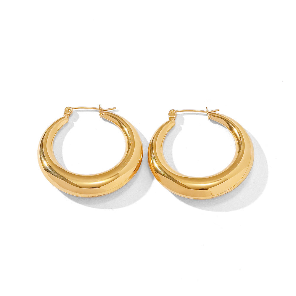 18K plated Hoop Earrings Circle